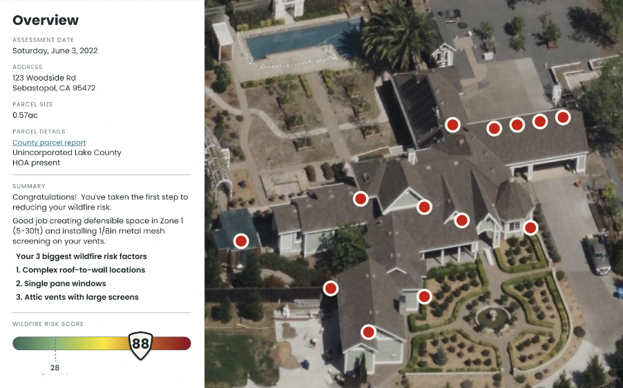 Madronus wildfire prepared home